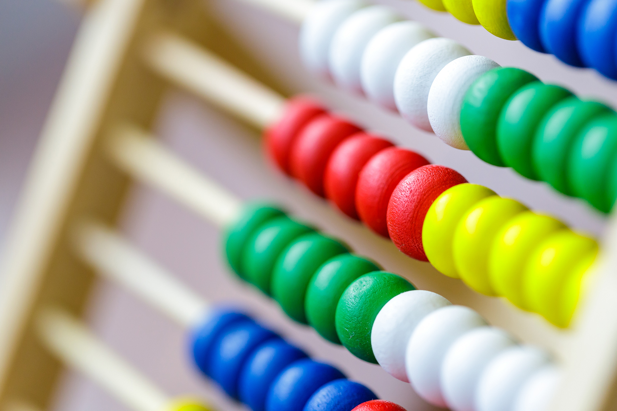 Colorful vintage style wooden abacus. For Learning Basic Mathematics Calculator